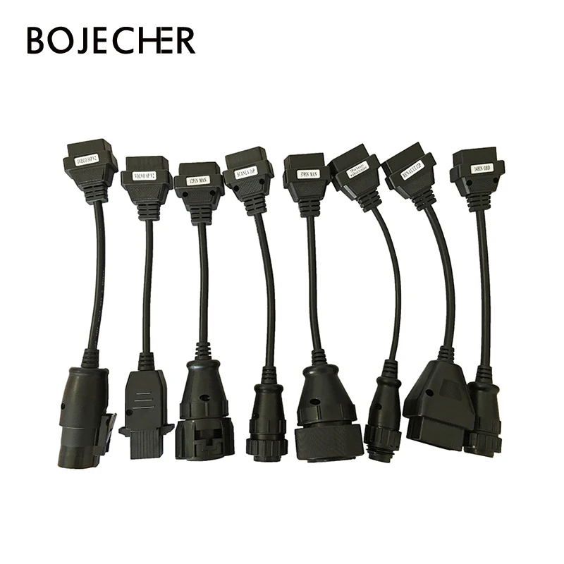 

Full Set 8 Truck Cables OBD2 Diagnostic OBD OBDII OBD 2 Connecter Cable For TCS CDP Pro cable connecter