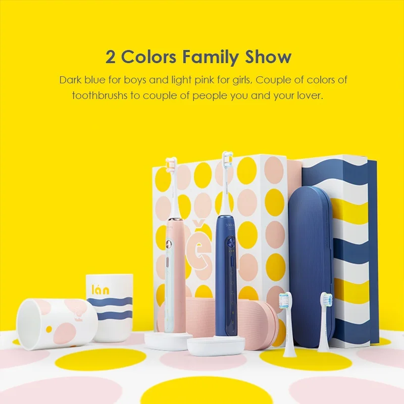 XIAOMI SOOCAS X5 Smart Upgrade отбеливающая электрическая зубная щетка ультразвуковая USB