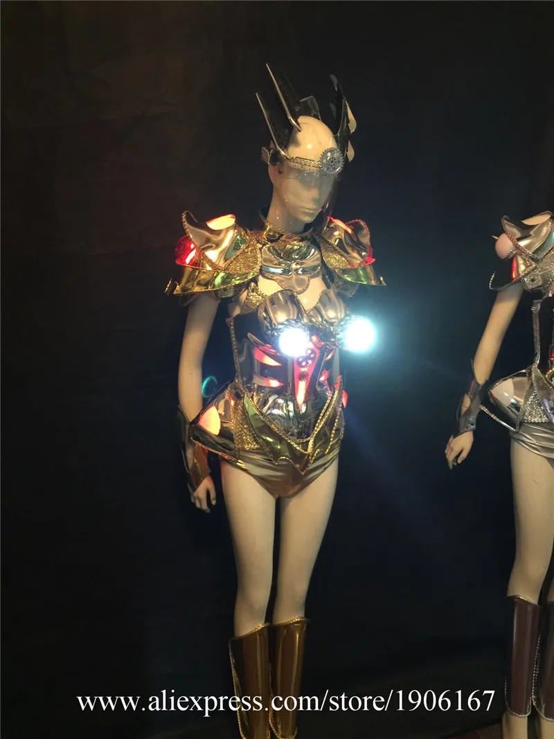  LED light costumes luminous light bra sexy car model wears clothes dj disco women dresses party singer stage show skirts5
