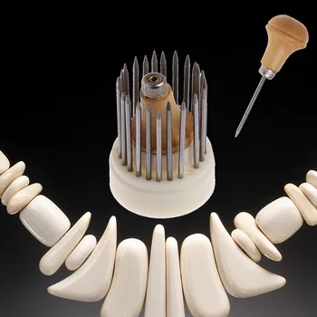 

JAVRICK 1set 23 Pcs Beading Grain Jewellery Tool Diamond Stone Beader Set Graver NEW