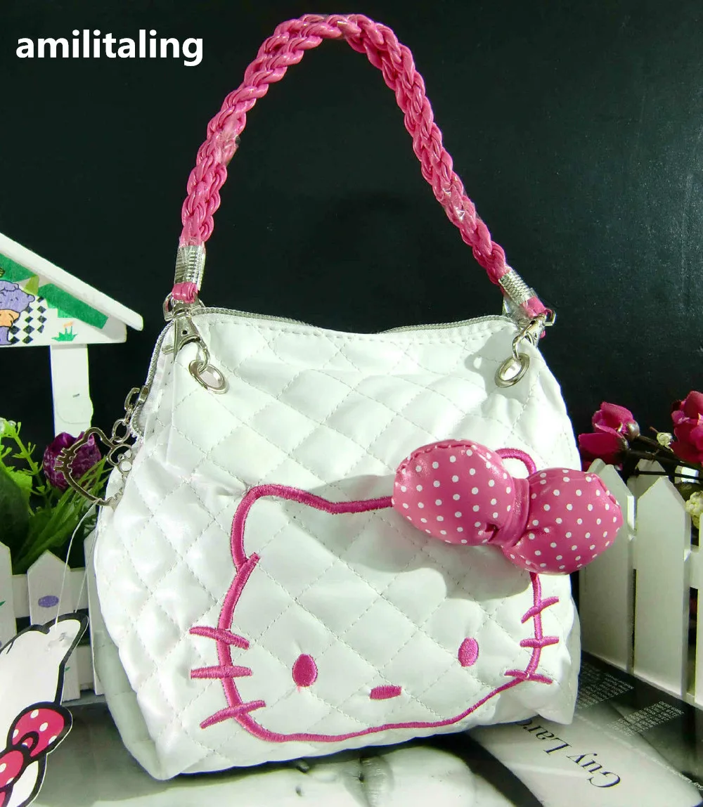 New Hello Kitty Mini Bag with Shoulder Strap Purse YE 6688Win Shoulder Bags from Luggage & Bags