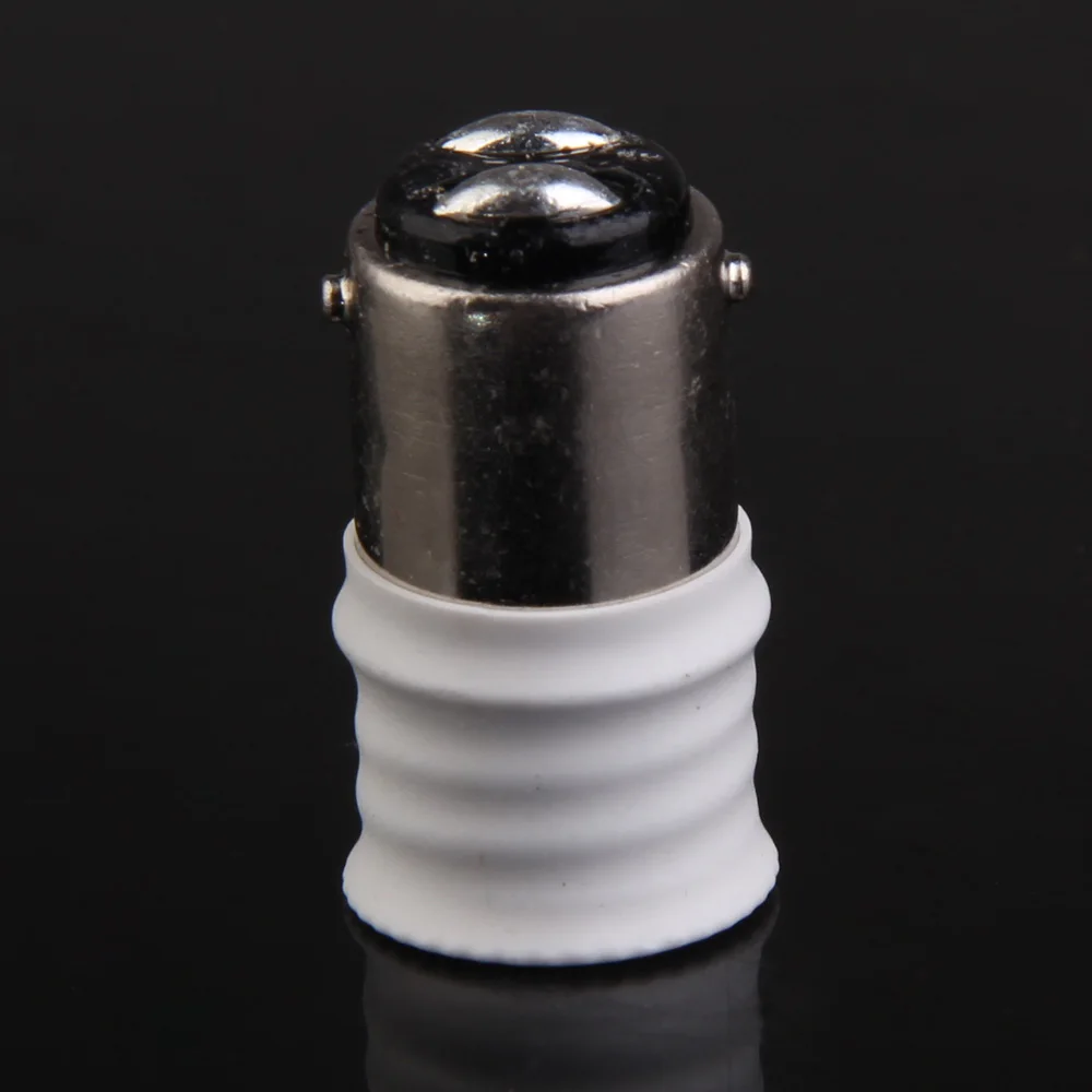 

1Pcs BA15D to E14 Base LED Light Lamp Bulb Adapter Extension Cord Converter Screw Socket extend Base White