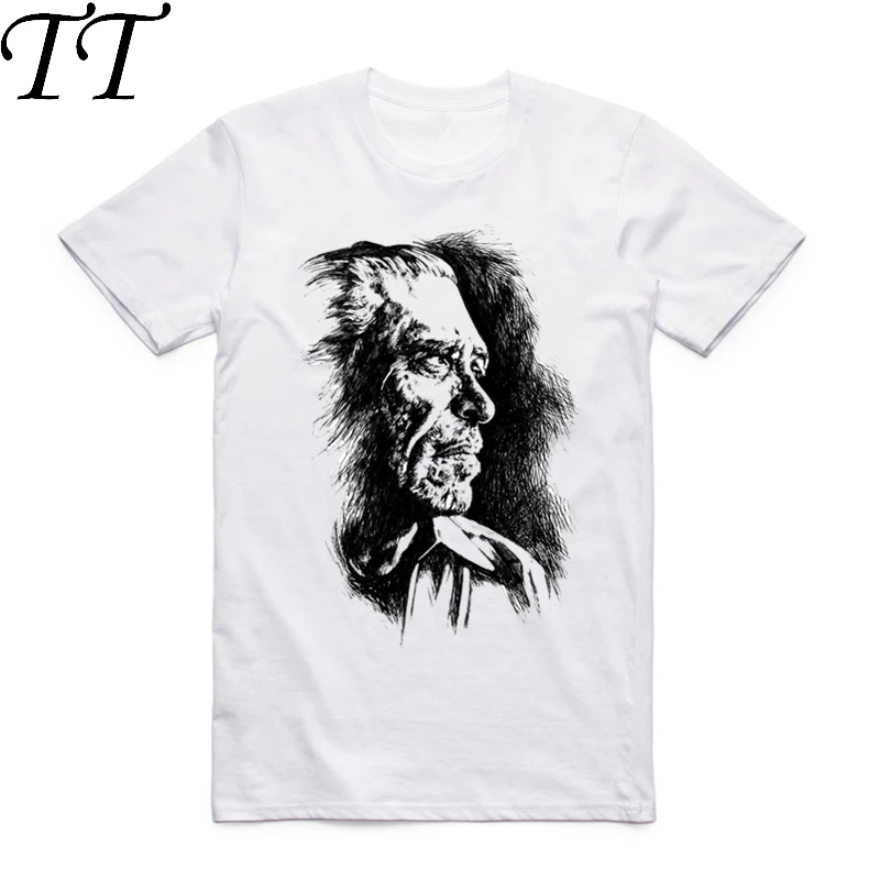 

2019 S-XXX Men Women The Charles Bukowski T-shirt Short sleeve O-Neck Harajuku Vintage Book Literary Poet Literature Cool Tshirt