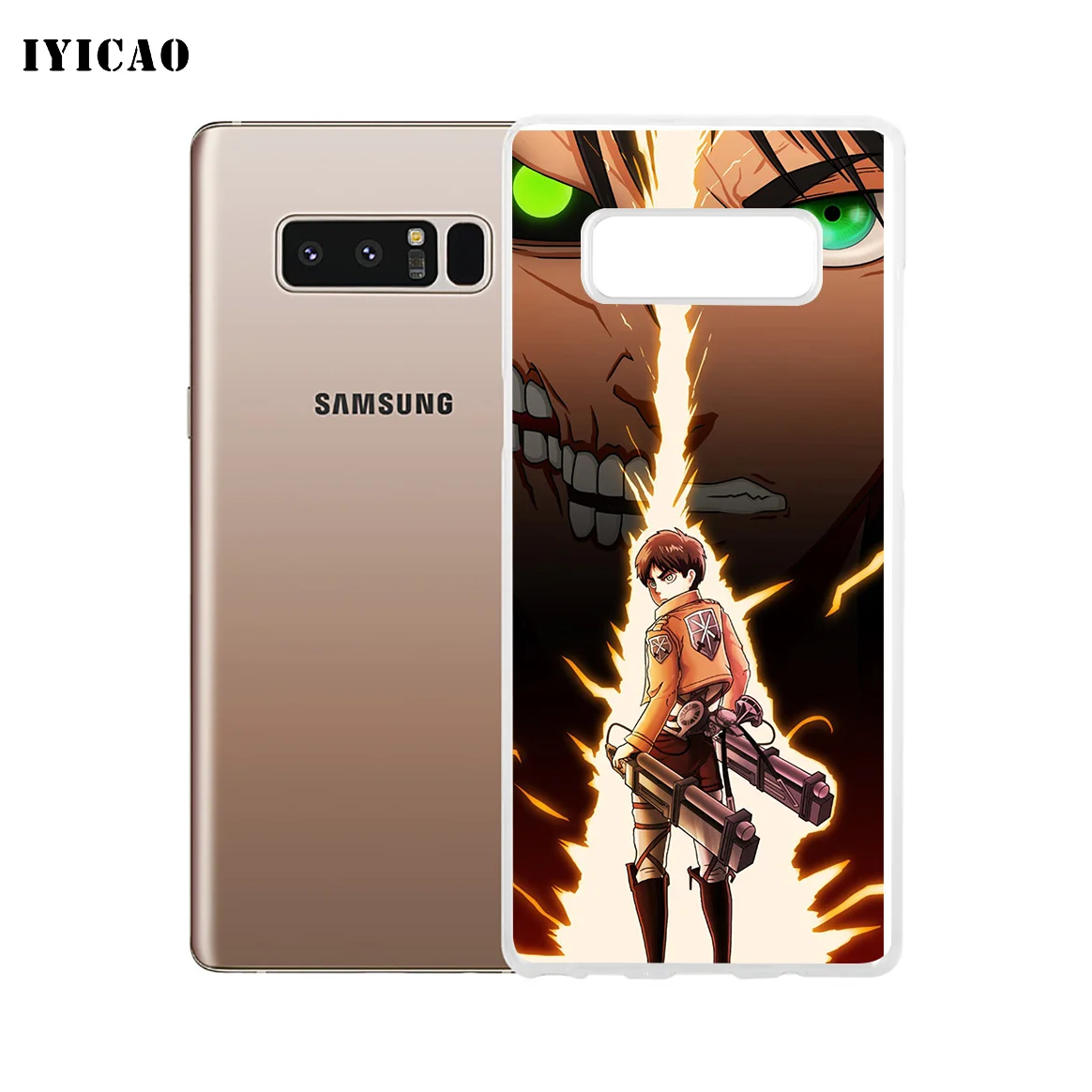 IYICAO Eren Jaeger Attack on Titan Мягкий силиконовый чехол для телефона samsung A5 A6 Plus A7 A8 A9 J3 J5 J7 Note 8