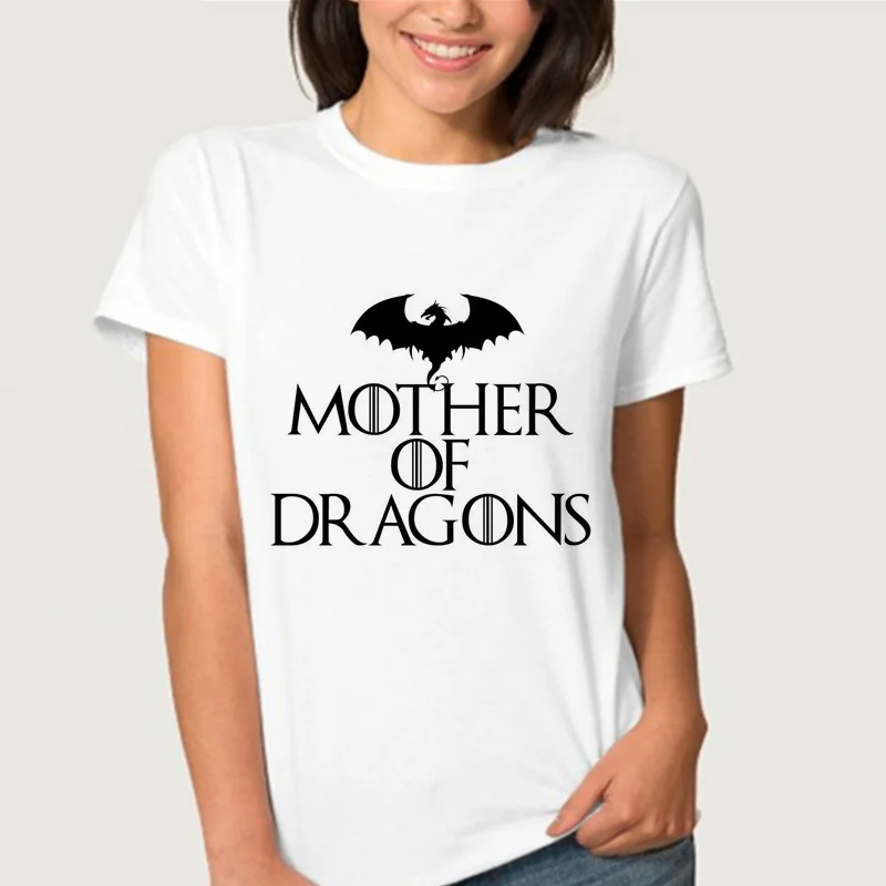 Игра престолов Арья Старк не сегодня мама драконов Футболка женская футболка женский Топ Футболка Джон Сноу