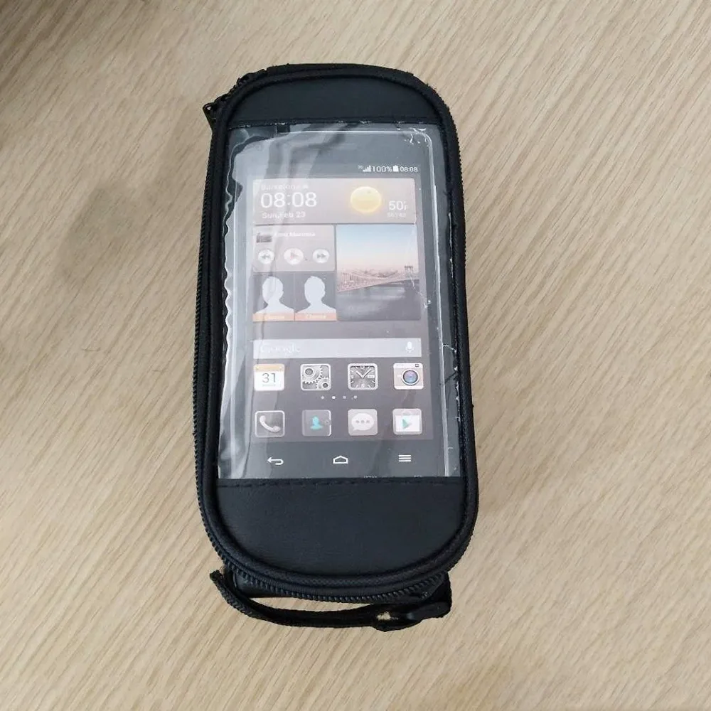 Excellent New Bicycle Bag Waterproof Bike Front Top Frame Handlebar Bag For Cellphone Frame Tube Saddle Holder Black #3S30 1