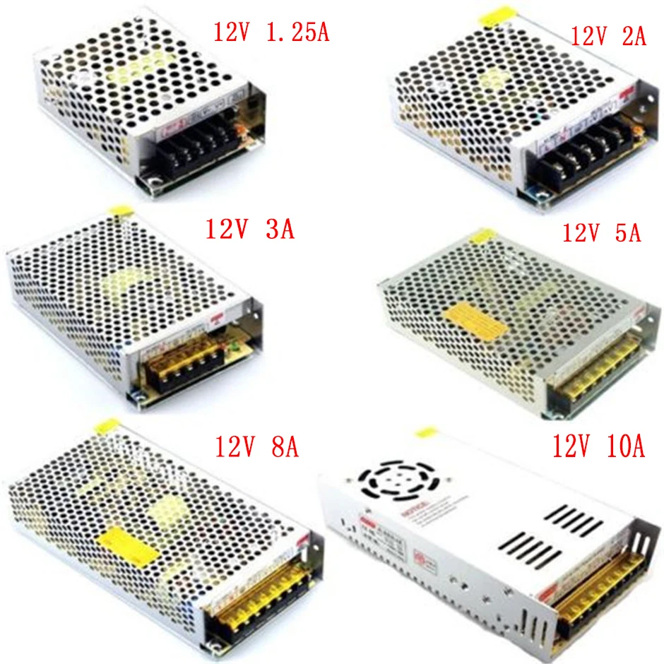 

LED Strip lighting Transformers AC 110V 220V to DC 12V 1A 2A 3A 5A 8A 10A 15A 20A 30A Switch Power Supply LED Driver Adapter
