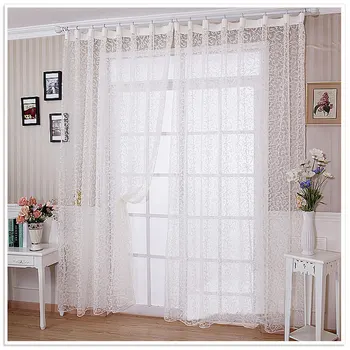 

Window screening flock printing curtain quality rustic shade cloth fashion