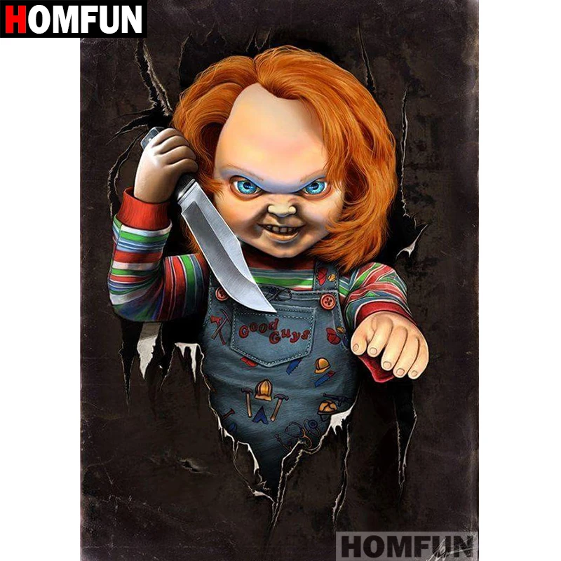 

HOMFUN Full Square/Round Drill 5D DIY Diamond Painting "Horrible baby" Embroidery Cross Stitch 5D Home Decor Gift A07370