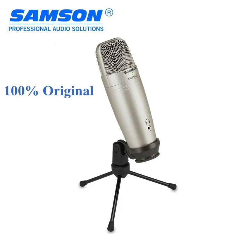 Samson C01u Pro Usb Studio Hypercardiod микрофон для мониторинга в реальном времени Большой мембранный конденсаторный микрофон Plug& Play Stand