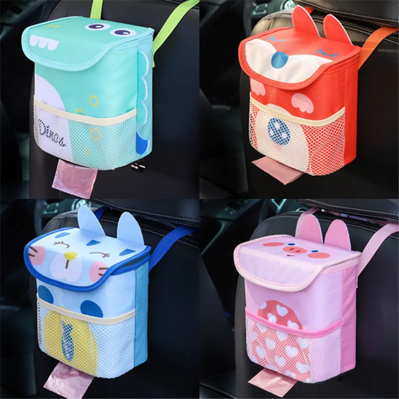 Universal Baby Stroller Bag Organizer Bag Cartoon Design Waterproof Car Hanging Basket Storage Stroller Accessories