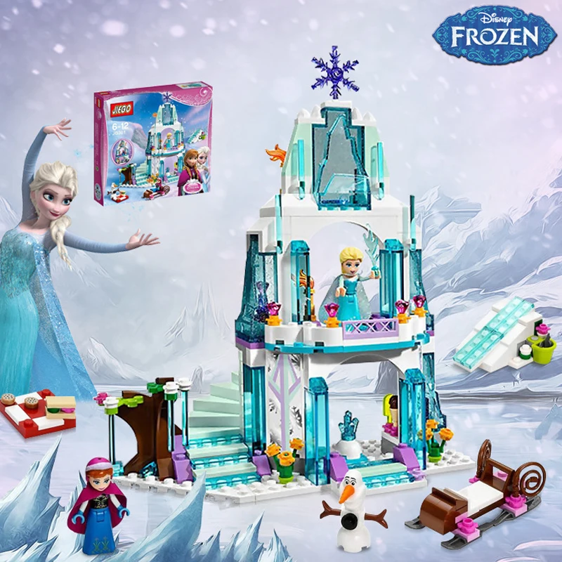 3 стиля принцесса мечта замороженный замок Эльза ледяной замок набор "Принцесса Анна" модель строительные блоки фигурка друзья кирпичи подарки игрушки