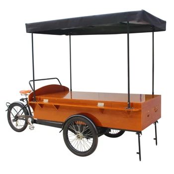 

High quality Vintage coffee cargo tricycle bike street food cart bicycle