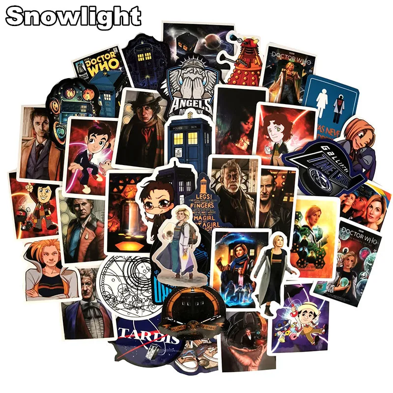 New 100 Pcs Cool Doctor Who Stickers For Luggage Trolley Case Skateboard Waterproof Personality Graffiti Stickers Pack