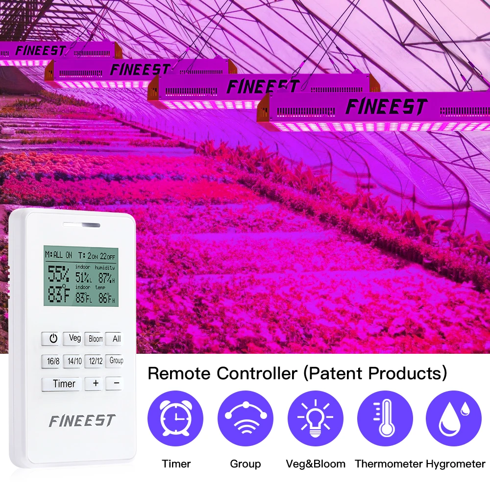 Fineest светодиодная лампа для выращивания растений с широким диапазонном! 1000 W/1500