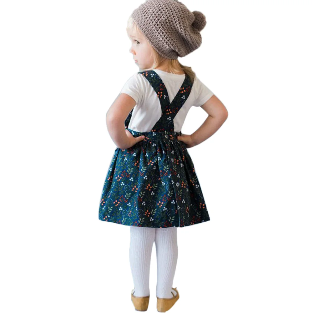 New Toddler Kids Girl Clothing Set White T shirt Tops
