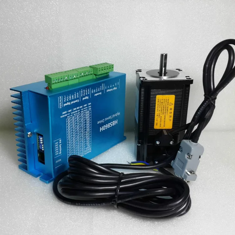 

New Original 57 closed-loop hybrid servo motor set Fan cooling 2ph 57mm NEMA23 2.2NM 4A 1000line Engraving Cutting Machine