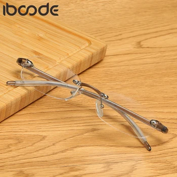 

iboode TR90 Reading Glasses Rimless Men Women Ultralight Frameless Eyeglasses Spectacles Male Goggle 1.5 2.0 2.5 3.0 3.5 4.0 New