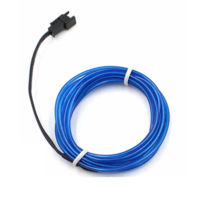 1M/2M/3M/5M/10M Neon Light Dance Party Decor Light Neon LED lamp Flexible EL Wire Rope Tube Waterproof LED Strip Only EL Wire