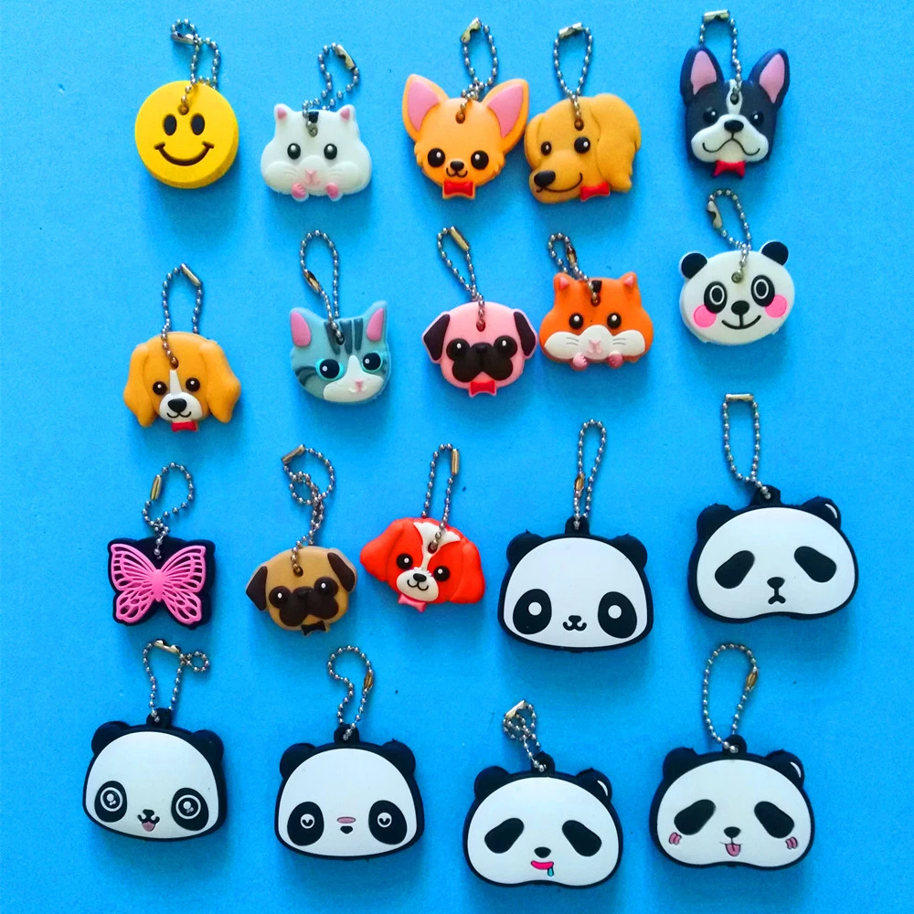 Baru Kartun Anime Kunci Silicone Gantungan Kunci Kucing Anjing Kelinci Kupu Kupu Wajah Senyum Panda Gantungan Kunci Hewan Pet Kunci Cover Gantungan Kunci AliExpress