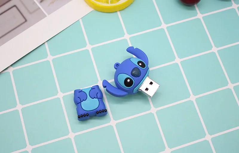 Милый мультяшный USB флеш-накопитель Lilo& Stitch Memory USB Stick 4GB 8GB Blue Stitch thumb Pendrive 16GB 32GB флеш-накопитель U диск в подарок