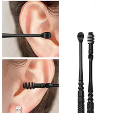 2 шт./компл. уха Палочки Ушная кюрета ушной серы Палочки удаления Tool Kit серьги из нержавеющей стали гигиенический уход комплекты с коробка для хранения