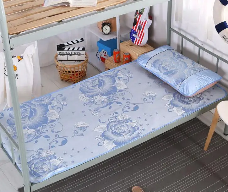 

Mattress 2019top Breathable Ice Silk Sleeping Crib Mattress Mat Summer Cool Pad with Pillow