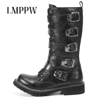 

High Quality Men Upgrade Motorcycle Boots Wear Comfort Outdoor Men Safety Shoes Leather Men Work Boots Outdoor Desert Combat 2A