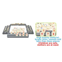 Классическая семейная Интерактивная настольная игра цифровая игра маджонг рамми плитка Дорожная версия детские развивающие игрушки