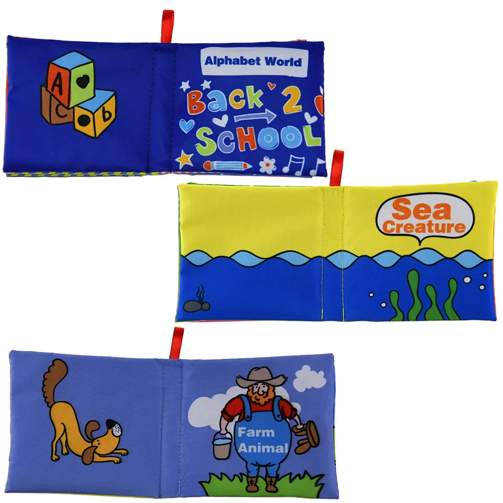 

Sea Animals Baby Cloth Development Books Learning Resources Cloth Books In English 3~24 Month Soft Toys For Children MA27f
