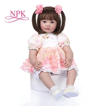 NPK 60 см детские силиконовые куклы Reborn куклы виниловые куклы для моделирования ручной работы хлопчатобумажная игрушка Младенец получивший новую жизнь мягкие куклы игрушки для детей