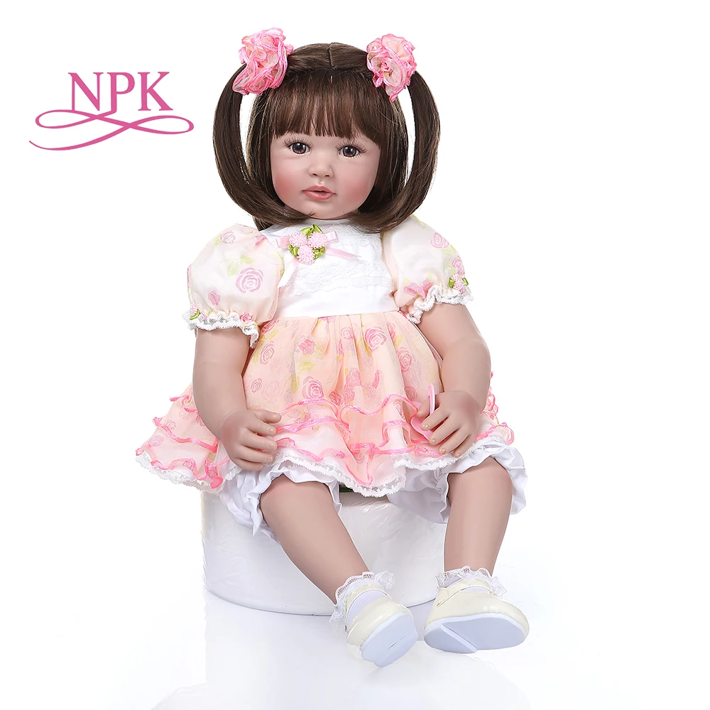 

NPK 60cm Baby Silicone Dolls Reborn Dolls Vinyl Simulation Dolls Handmade Cotton Toy Reborn Toddler Soft Dolls Toys for Kids