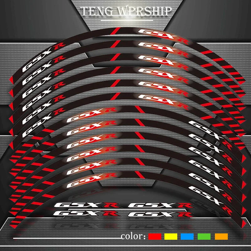 Запчасти для мотоциклов, утолщенный край, внешний обод, наклейка в полоску, колеса, наклейки для SUZUKI GSXR GSX R GSX R1000/R GSXR750 600 125