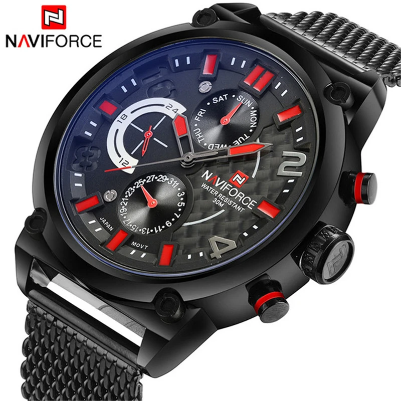 

NAVIFORCE Brand Watch Men Fashion Casual Quartz-Watch Waterproof Watches erkek kol saati Top Luxury Clock relogio masculino 9068