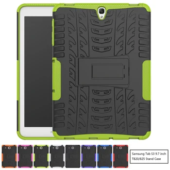 

Case for Samsung Galaxy Tab S3 T820 T825 9.7" Tablet Case Shockproof hybrid with Stand Cover Rugged Rubber Armor PC back cover