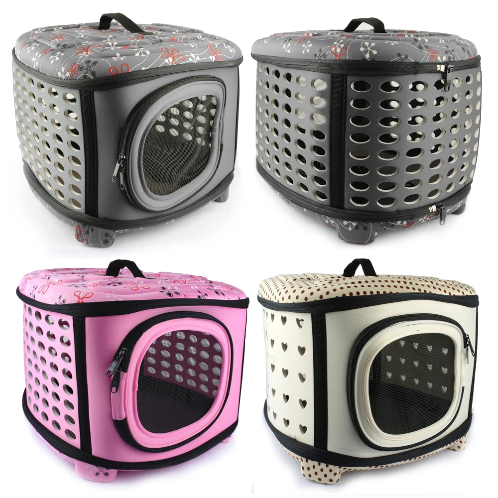 Cheapest Foldable Small Dog Carrier Bag Breathable Pet Travel Crate EVA