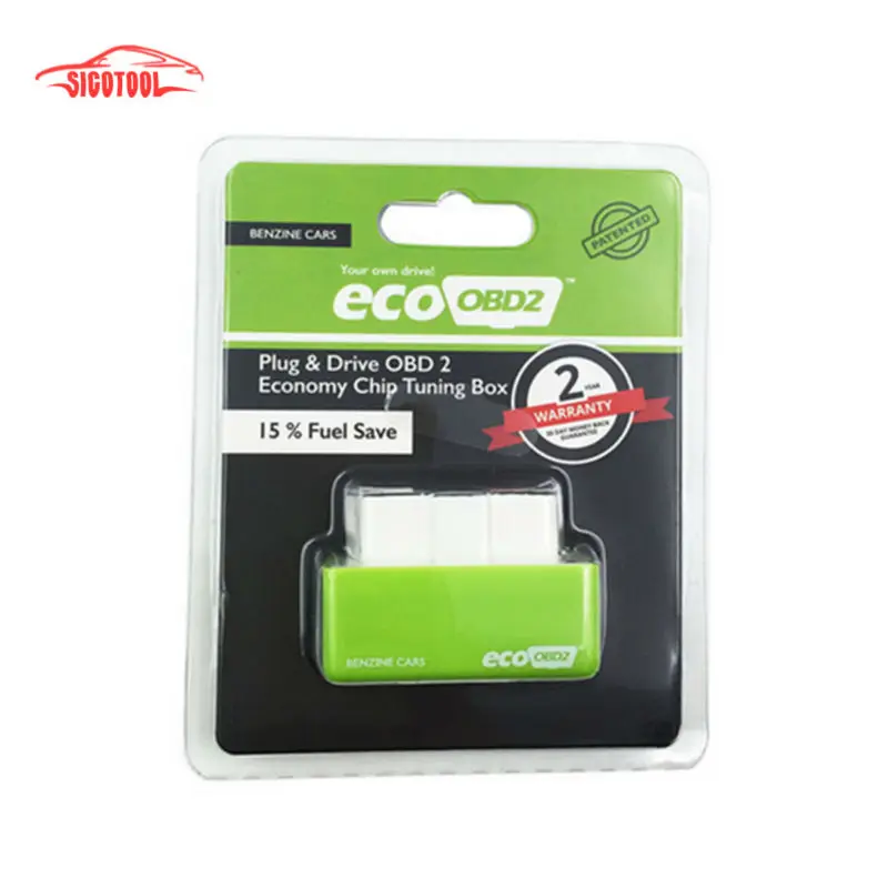 Новое поступление EcoOBD2 Plug & Driver OBD2 зеленый сканер для Автомобили работающие на