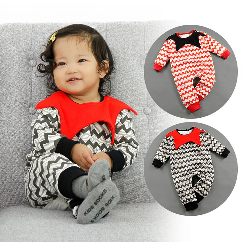 

Infant Rompers Clothing Winter Baby Romper Suit Detachable Saliva Towel Baby Wrap Fart Body Cotton Thicken Clothing