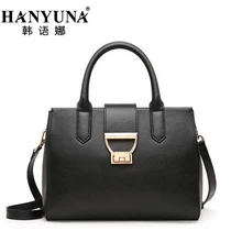 HANYUNA BRAND 2017 New Fashion Cow Leather Women Hobos Casual European Single Shoulder Bags Female Crossbody