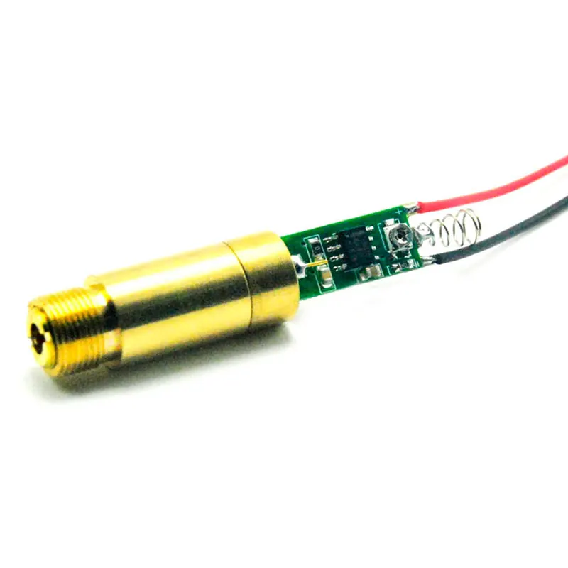 30mW 532nm Green Dot Laser Diode Module w 12x35mm Brass Housing & Glass Lens & APC Driver 488nm 30mw dot light focusable lens cyan blue laser diode module usb adapter