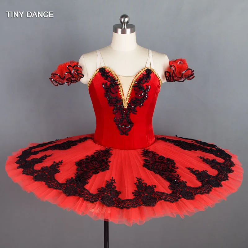 Customized Red Classical Ballet Dance Tutus for Child and Adult Solo