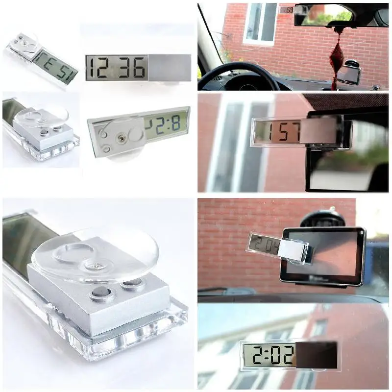 Горячие прозрачные электронные часы для автомобиля с присоской цифровой ЖК-дисплей прочный JLD