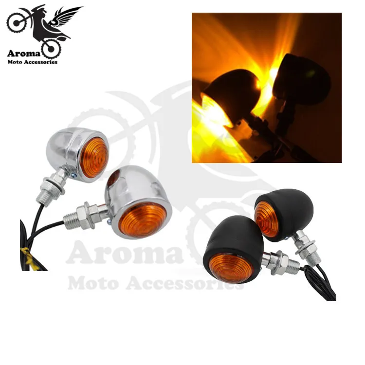 

1 pair retro pit bike part motocross turn signals scooter blinker moto indicator motrocycle flasher motorbike turn signal light