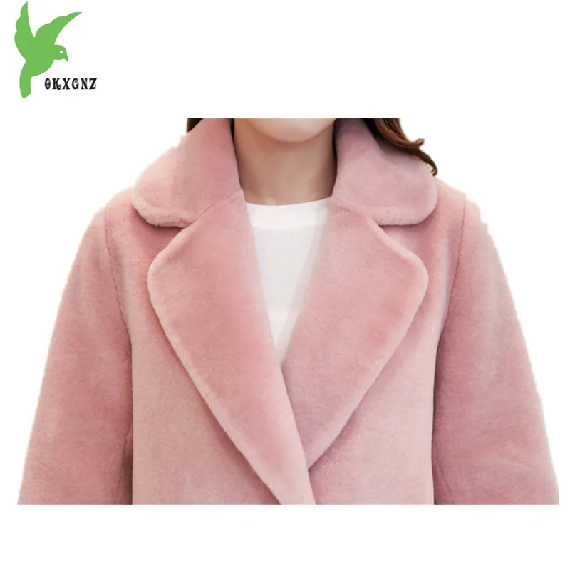 Куртка женская теплая из искусственного меха большого размера OKXGNZ660|fur coat|women fauxfaux
