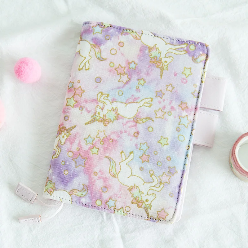 2018 Yiwi Japanese Unicorn Paint Planner Organizer Agenda Schedule Notebook Dairy Bullet Journal Book Cover For Hobonichi A5 A6 2018 yiwi dokibook lovedoki sequin planner organizer agenda schedule notebook dairy journal book cover for hobonichi