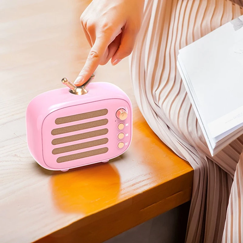 Ретро Bluetooth динамик портативный Настольный аудио мини динамик сабвуфер