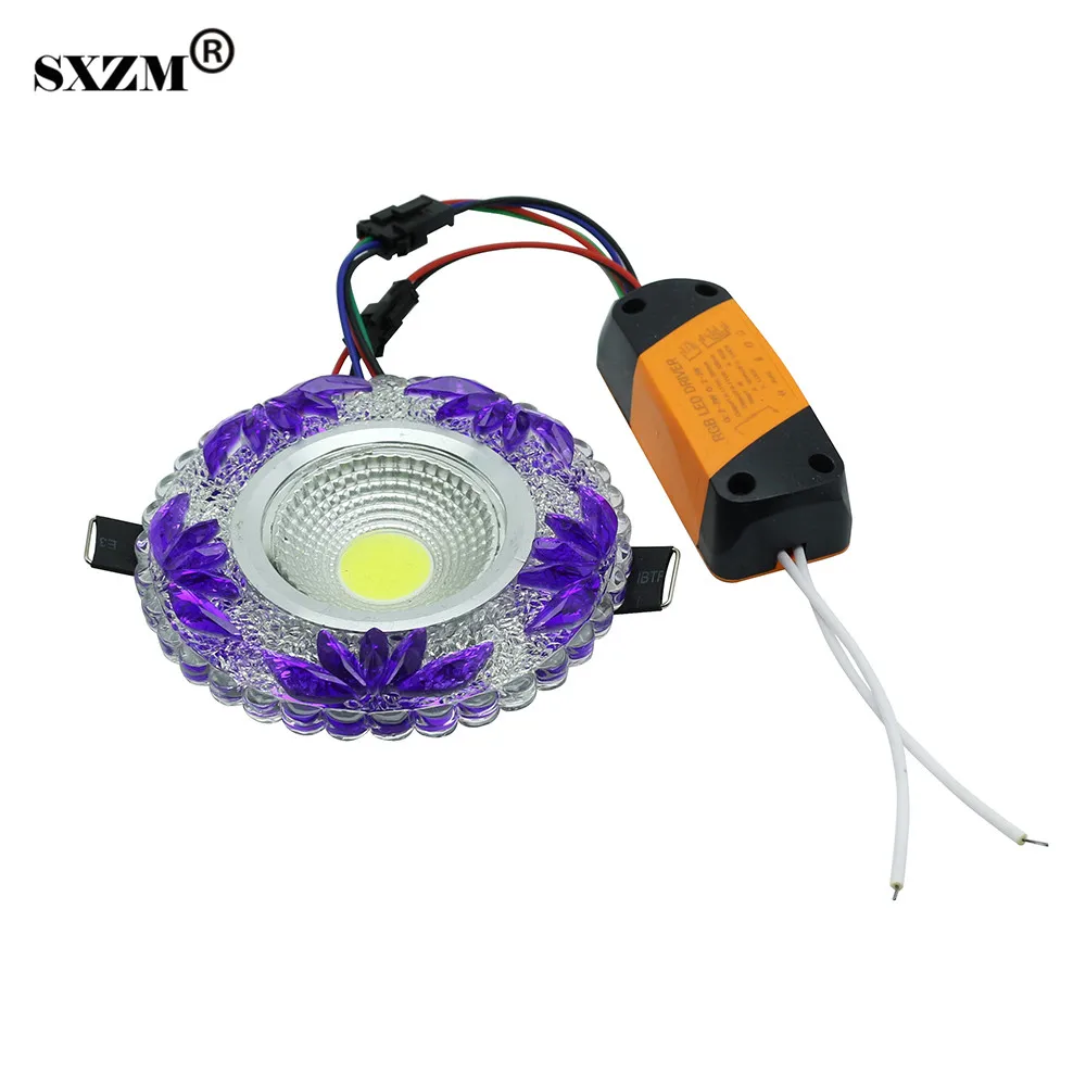 

5pcs/lot 3W COB Resin Round Led Downlight RGBW RGBWW European Style AC85-265V&led Driver Spot Light indoor Home Decoration Light