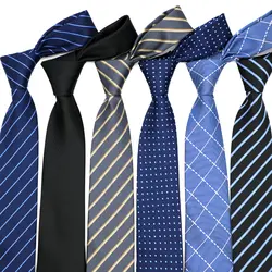 7LTD-24C модные Для мужчин S галстуки в полоску пледы одноцветное Галстуки 7 см галстуки полиэстер Ascot для Для мужчин Бизнес Свадебная вечеринка
