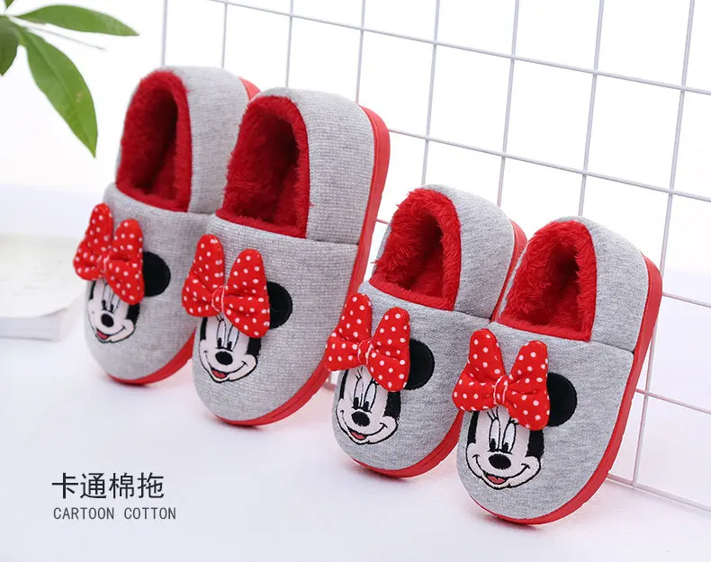 Sapatos de Bebê Disney Mickey Minnie Inverno Crianças Algodão Chinelo Sapatos Meninos - Meninas Indoor Aquecimento Casa Criança 2020 Mod. 317185 4 Home & Garden