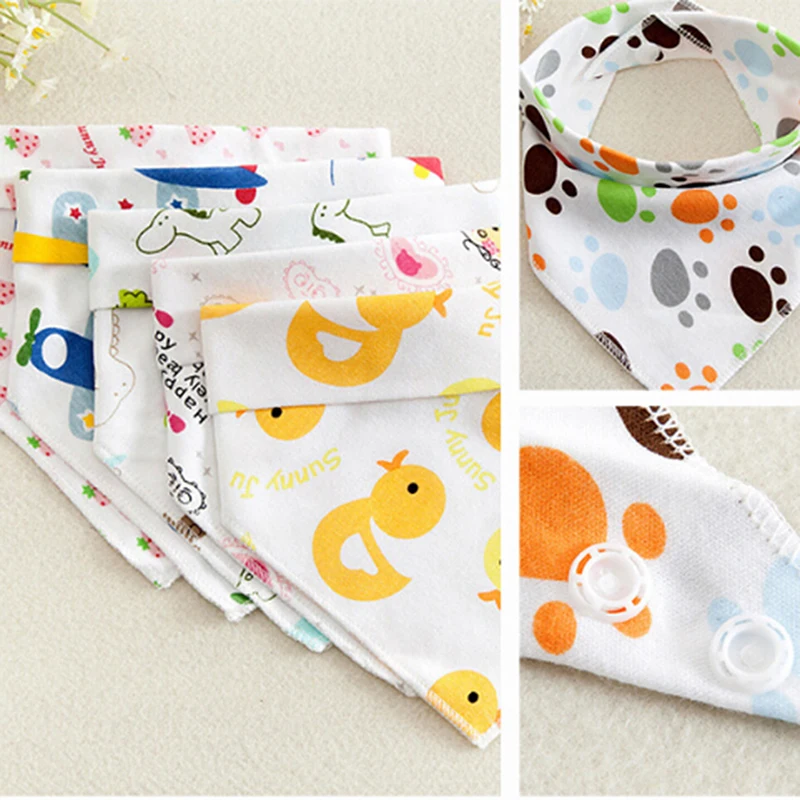 

2019 Cotton Baby Bandana Bibs Print Baby Feeding Cloth Newborn Babador Smock Children Burp Cloth Cheap Baby Stuff